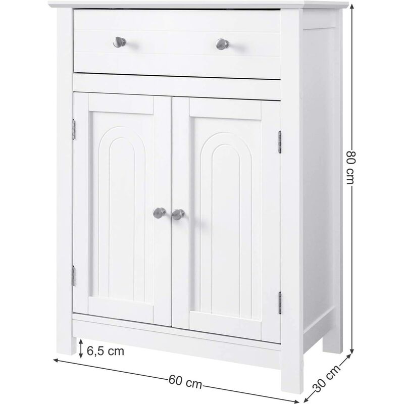 Vasagle Free Standing Bathroom Cabinet With Large Drawer And