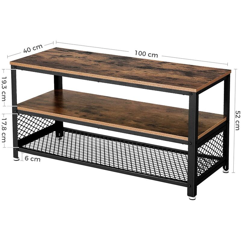 Vasagle Industrial Tv Cabinet Tv Stand Console Small Coffee