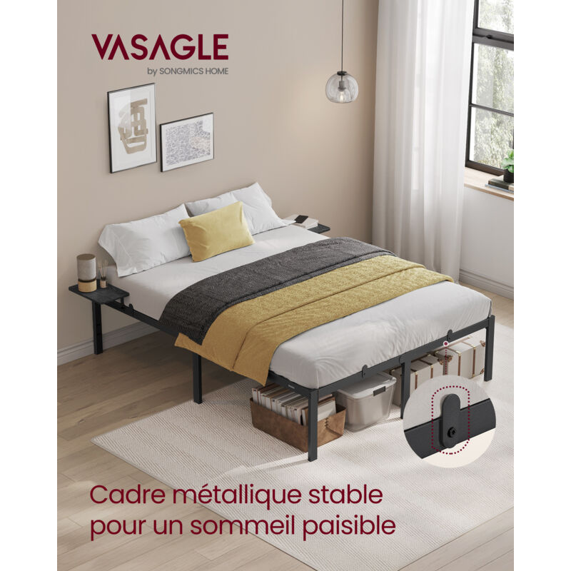 Vasagle - Lit Double 140 x 190 cm