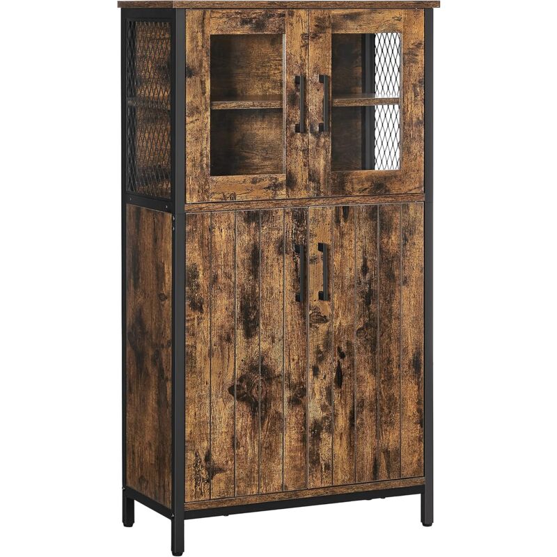 Vasagle – Buffet industriel marron rustique et noir – Dimensions 60 x