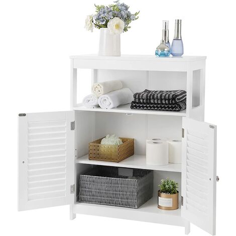 VASAGLE Mueble de Baño Auxiliar Armario para Baño Organizador con 2 ... VASAGLE Mueble de Baño Auxiliar Armario para Baño Organizador con 2 ...