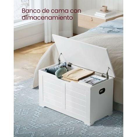 Puff Banco de Tocador - Bouclé Blanco - Premium