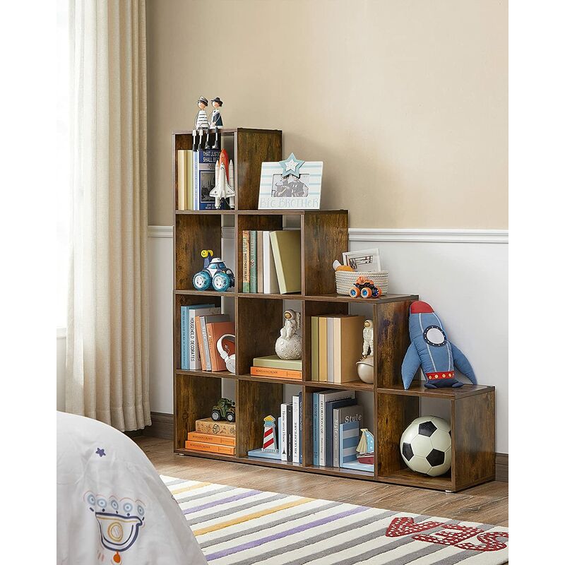 colore: Marrone 40 x 32 x 39 cm Sgabello vintage con vano portaoggetti in legno HMF