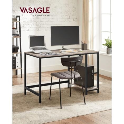 VASAGLE Scrivania, Tavolo da Computer, Scrittoio con 8 Ganci, 120 x 60 x 75  cm, per