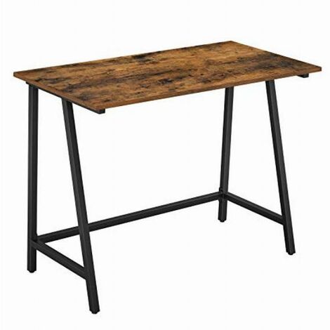 VASAGLE Scrivania per Computer, Scrittoio, Piano Vintage, Tavolo da Studio, Montaggio Facile, 50 x 100 x 75 cm, Industriale, Marrone Vintage e Nero LWD40X