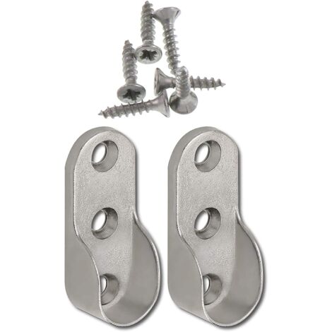 Vasalat 118500622 portatubi per armadio ovale, portaoggetti per tubi, argento