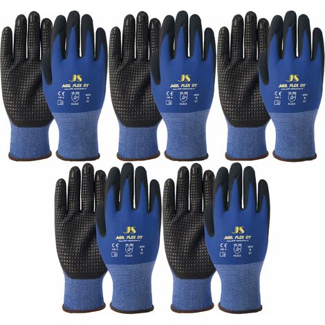 vasalat Arbeitshandschuhe mit Noppen Agil Flex DT Montagehandschuhe Größe 11, XXL - 5 Paar
