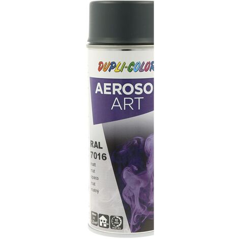 vasalat Dupli-Color Sprühlack Set anthrazit matt RAL 7016 - Lackspray Graffiti Dosen, wetterfest, lichtecht und UV-beständig - Graffiti-Spray 400ml, 6 Stück