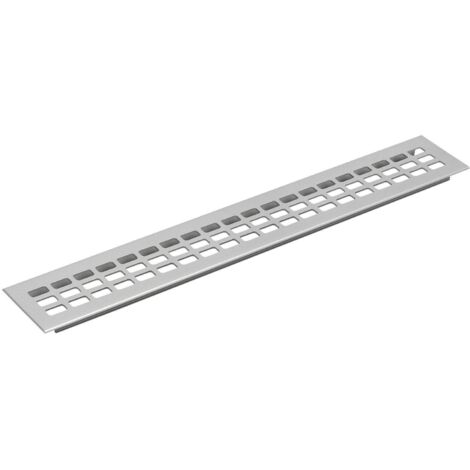 Vasalat Luftgitter 800x80mm AL natur elox. Griglia di Ventilazione, Argento, 800 x 80 mm