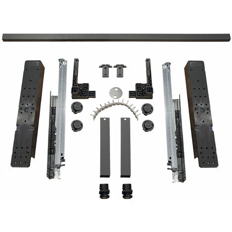 vasalat Sockelbeschlag BLUM Space-Step Set mit Querprofil und Distanzleiste 460 mm, grau
