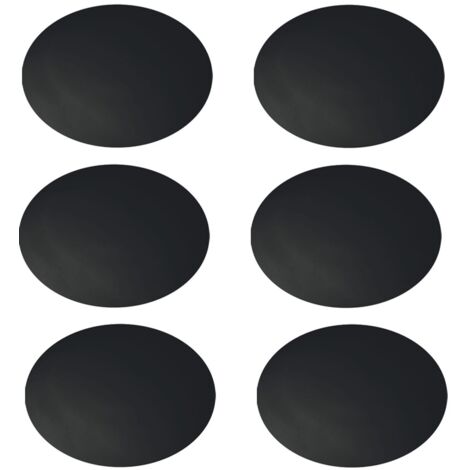 vasalat Wandtürstopper Set - Türpuffer 60mm, Höhe 15mm - Türstopper selbstklebend ideal zum Schutz von Wand & Tür, schwarz - 6 Stück