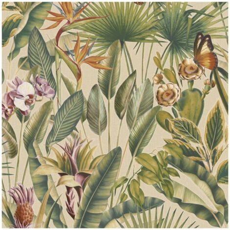 Vasari Luxury Heavyweight Vinyl Botanical Cream Wallpaper Paste The Paper