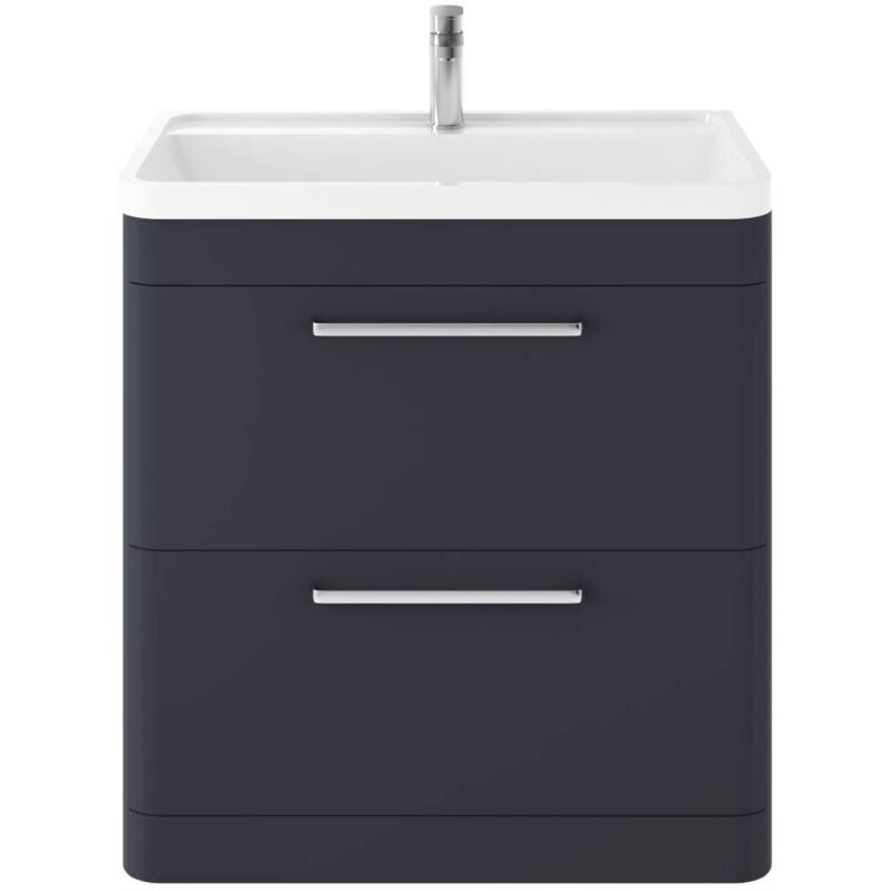 Hudson Reed Solar Indigo Blue 800mm 2 Drawer Vanity Unit and Basin with 1 Tap Hole - SOL303