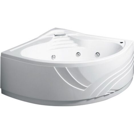 VASCA ANGOLARE CON IDROMASSAGGIO E PANNELLO MOD. CIPRO cm. 140 x 140