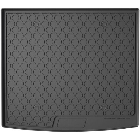 Vasca baule su misura in gomma sintetica - compatibile per  Audi Q3 Sportback (10/1907/25) baule alto, panca post. scorrevole