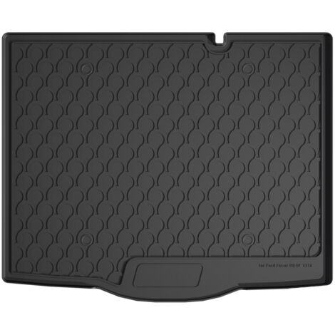 Vasca baule su misura in gomma sintetica - compatibile per  Ford Focus 5p (06/18) baule alto, con ruotino