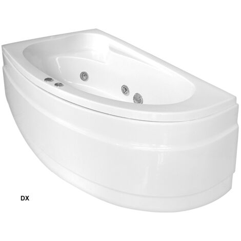Vasca con idromassaggio angolare modello zaira con pannello versione dx