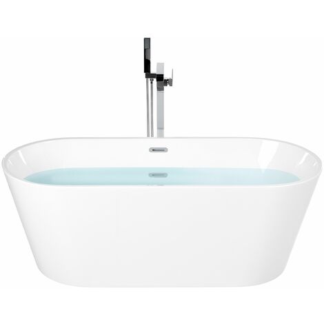 Vasca da Bagno Acrilico Sanitario Bianco Ovale 160 x 80 cm Havana
