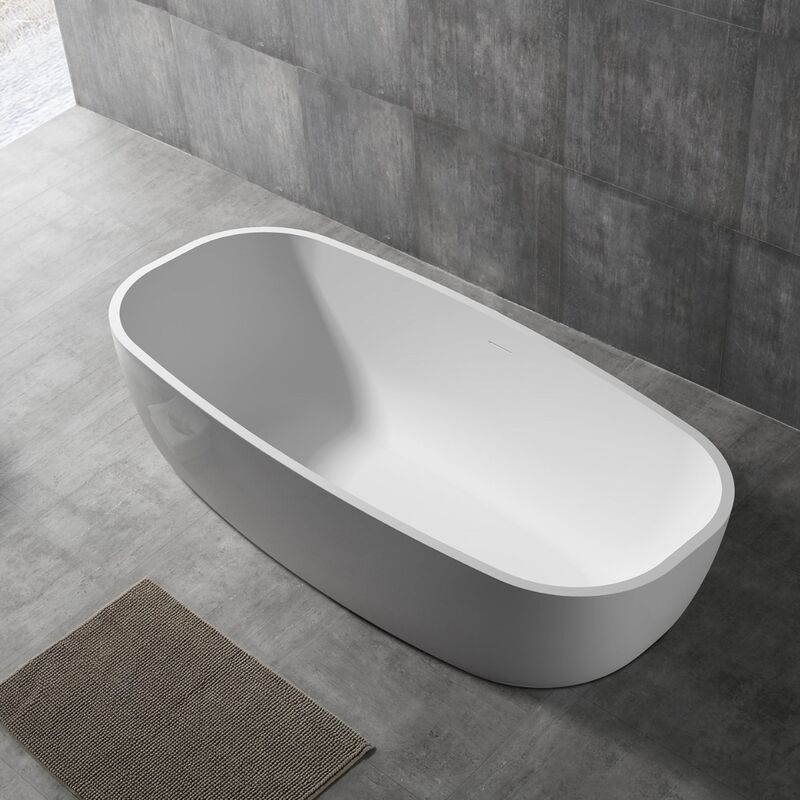 Ogomondo Vasca Da Bagno Free Standing Greta Artificial Stone Bianco...