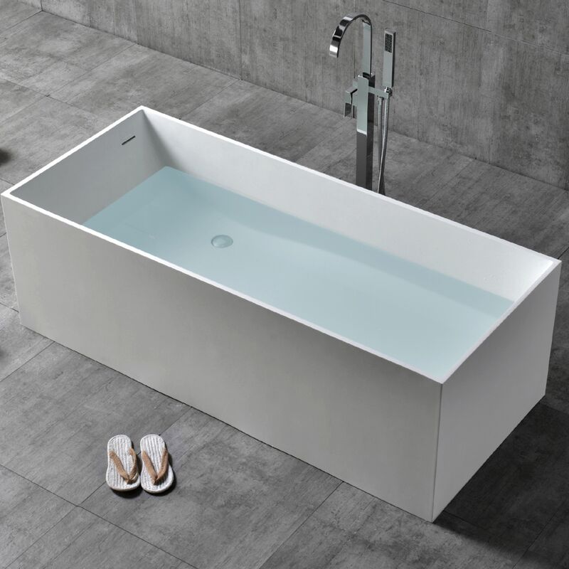 Ogomondo Vasca Da Bagno Free Standing Ines Artificial Stone Bianco ...