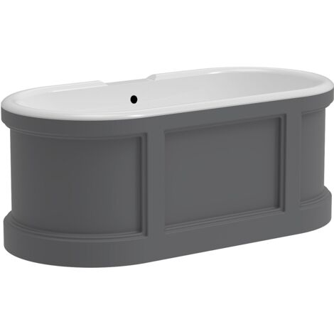 VENTE-UNIQUE - Vasca Angolare 201 Litri 150 X 75 X 58 Cm Bianco Angolo A Sinistra Anika 3517920987221