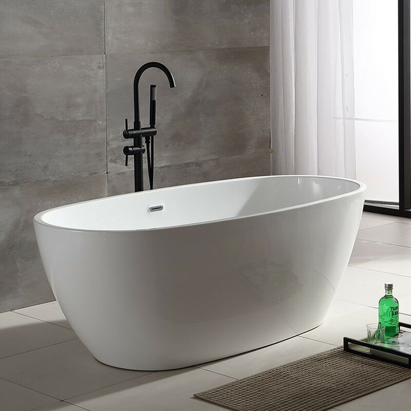 Inbagno - Vasca da bagno freestanding 170x80 per centro stanza modello Betta