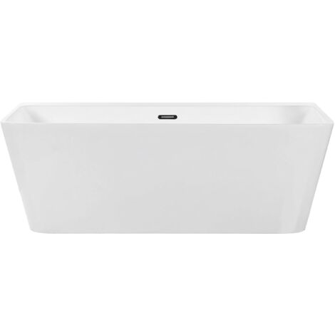 Vasca da Bagno Freestanding Acrilico Bianco Design Moderno 170 x 77 cm Hassel