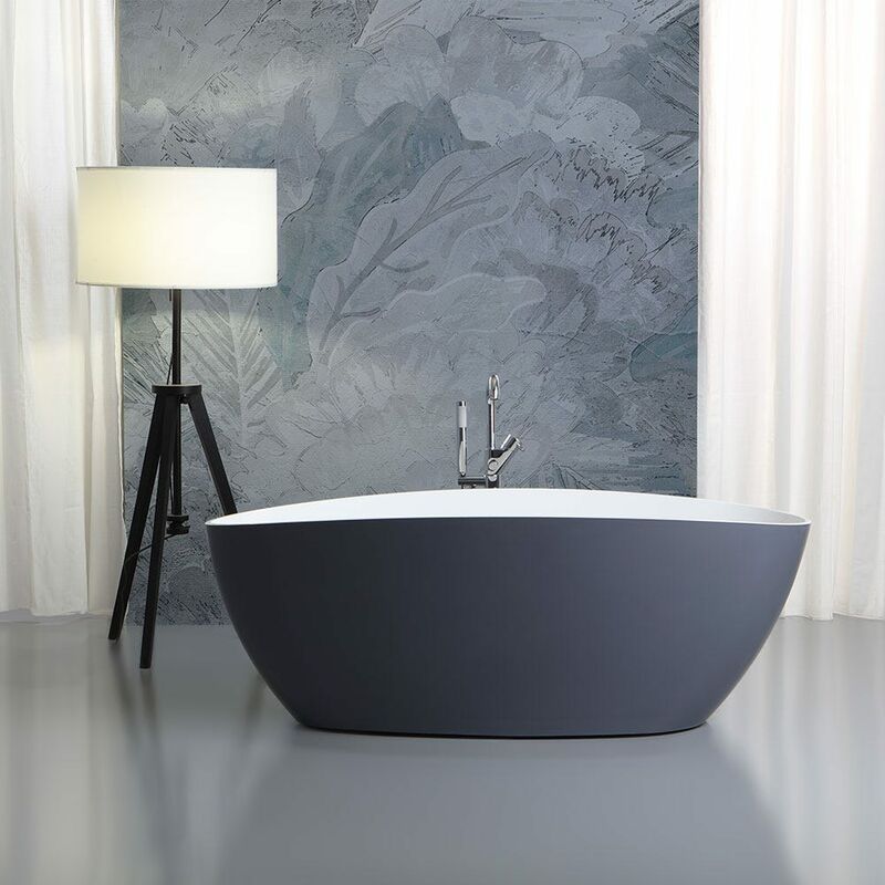 Vasche Da Bagno Moderne.Vasca Da Bagno Freestandingo Design Moderno Grigio Rachele 02030600000222