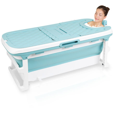 Vasca da bagno per adulti Vasca da bagno pieghevole per adulti, bambini Vasca da bagno in plastica con rivestimento rimovibile Vasca da bagno 132 cm