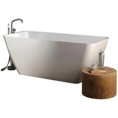 vasca da bagno "transimeno" bianca, 159x70,5x61,8 cm