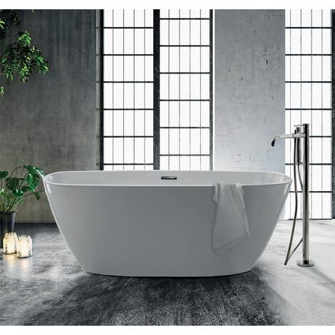 Vasca Flow centro stanza 170x78 in acrilico bianca lucida di