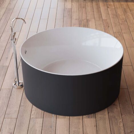 Vasca freestanding - Loom 2.0 130 noire -  Nera - 130 x130 x58 cm, by SPALINA