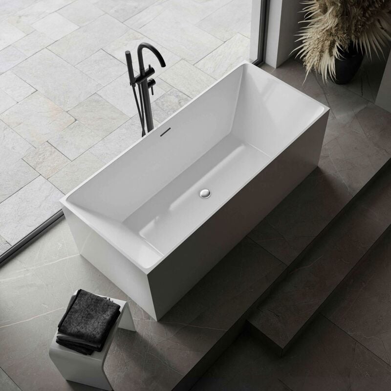 Bernstein - Vasca freestanding nadi - Acrilico sanitario bianco - 170 x 75 x 60 cm