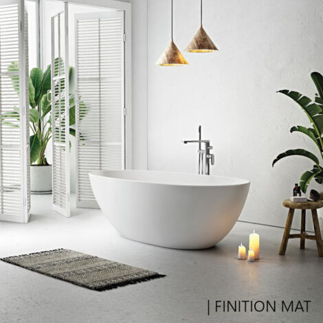 Vasca freestanding ovale FLORIDA bianca Opaca 165 cm