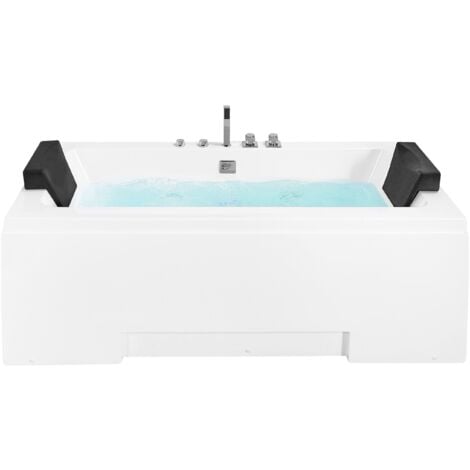 Vasca Idromassaggio Acrilico Sanitario Bianco con Poggiatesta Luci LED Galley