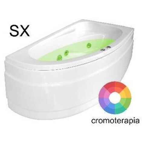 VASCA IDROMASSAGGIO ANGOLARE ZAIRA CROMOTERAPIA Misura: Versione sx