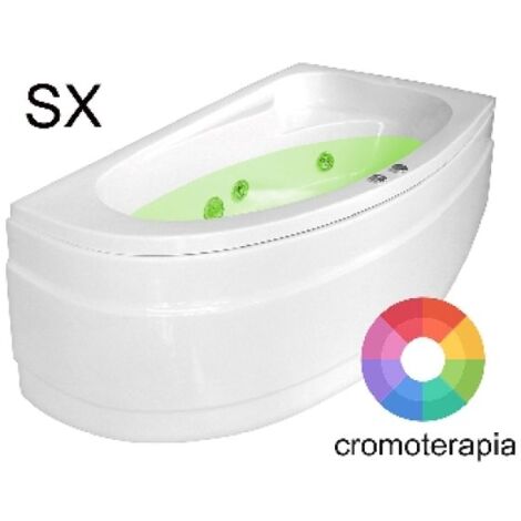 VASCA IDROMASSAGGIO ANGOLARE ZAIRA CROMOTERAPIA Versione sx