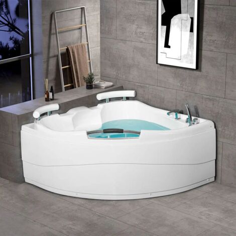 Vasca Idromassaggio Due Posti 140x140 cm Design Moderno con Riscaldamento Mod. Heaven