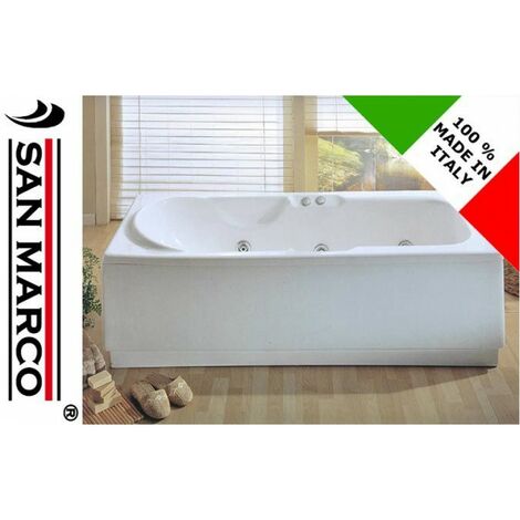 Vasca idromassaggio rettangolare 170x70 cm reversibile