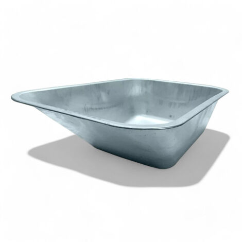 Vasca in metallo zincato per carriola capacità 85 litri 59x82x39 cm resistente e durevole per uso intensivo