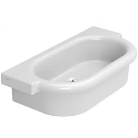 Vasca lavabo a canale da appoggio o sospeso in ceramica bianca modello kenia cm 90x45 CERAMICA DOLOMITE