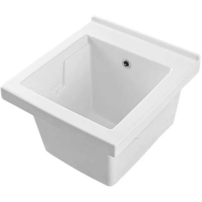 Inbagno Vasca Lavatoio 45x50 Cm In Ceramica Bianca Da Installare Da...