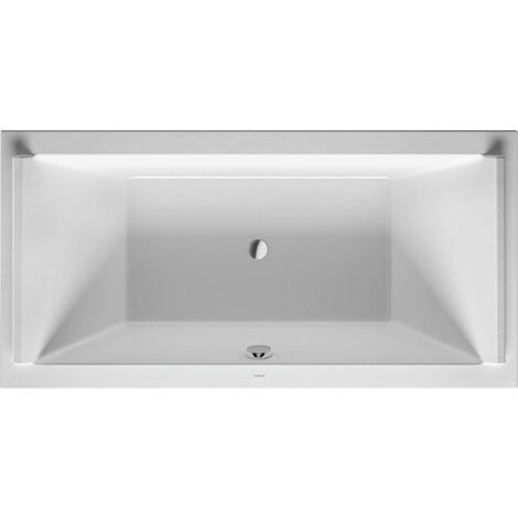 Vasca rettangolare Duravit Starck 180x90cm, due pendenze posteriori, 700339, versione da incasso - 700339000000000