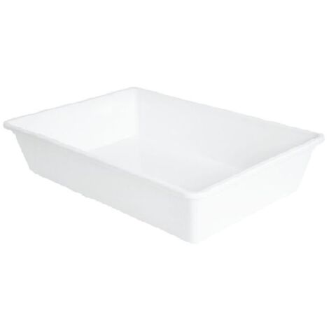 Vaschetta frigo bianca 35x24 h10 litri 6 bacinella certificata per alimenti conservazone cibi e trasporto ideale uso professionale pizzeria ristoranti hotel pub