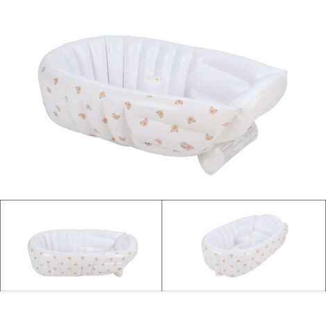 Vaschetta gonfiabile per neonati, vaschetta pieghevole per neonati, sedile doccia portatile con pompa ad aria incorporata, tipo C