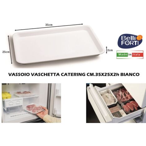 Vaschetta in plastica multiuso catering bianca 35 x 25 cm belli forti