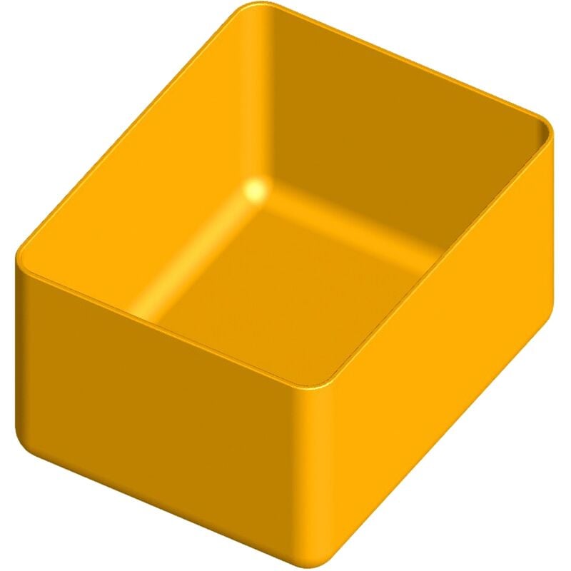 Image of Artplast - Box polipropilene 117x90 h 64 mm per organizzatore di plastica di plastica di L372 x P314 x H70 mm - Nero giallo
