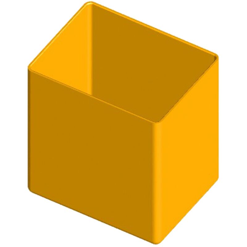 Image of Artplast - Box polipropilene 51x39 h 55 mm per organizzatore di plastica artistica di separatori rimovibili di l 242 x p 188 x h 60 mm. - Nero giallo