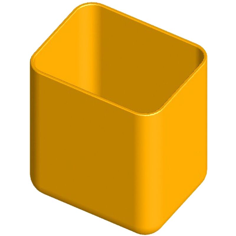 Image of Artplast - Box polipropilene 57x45 h 64 mm per organizzatore di plastica di plastica di L372 x P314 x H70 mm - Nero giallo