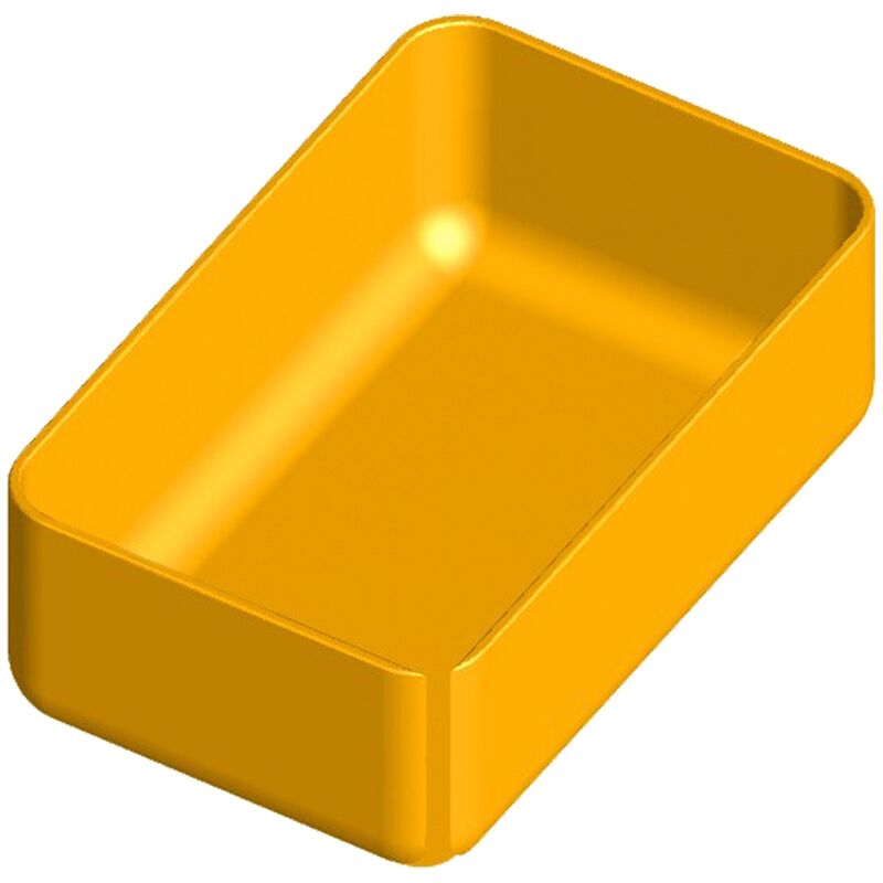 Image of Artplast - Box polipropilene 90x57 h 32 mm per organizzatore di plastica di plastica di L372 x P314 x H40 mm - Nero giallo